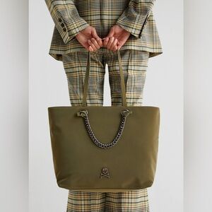 Scalpers Khaki Tote Bag With Chain Detail